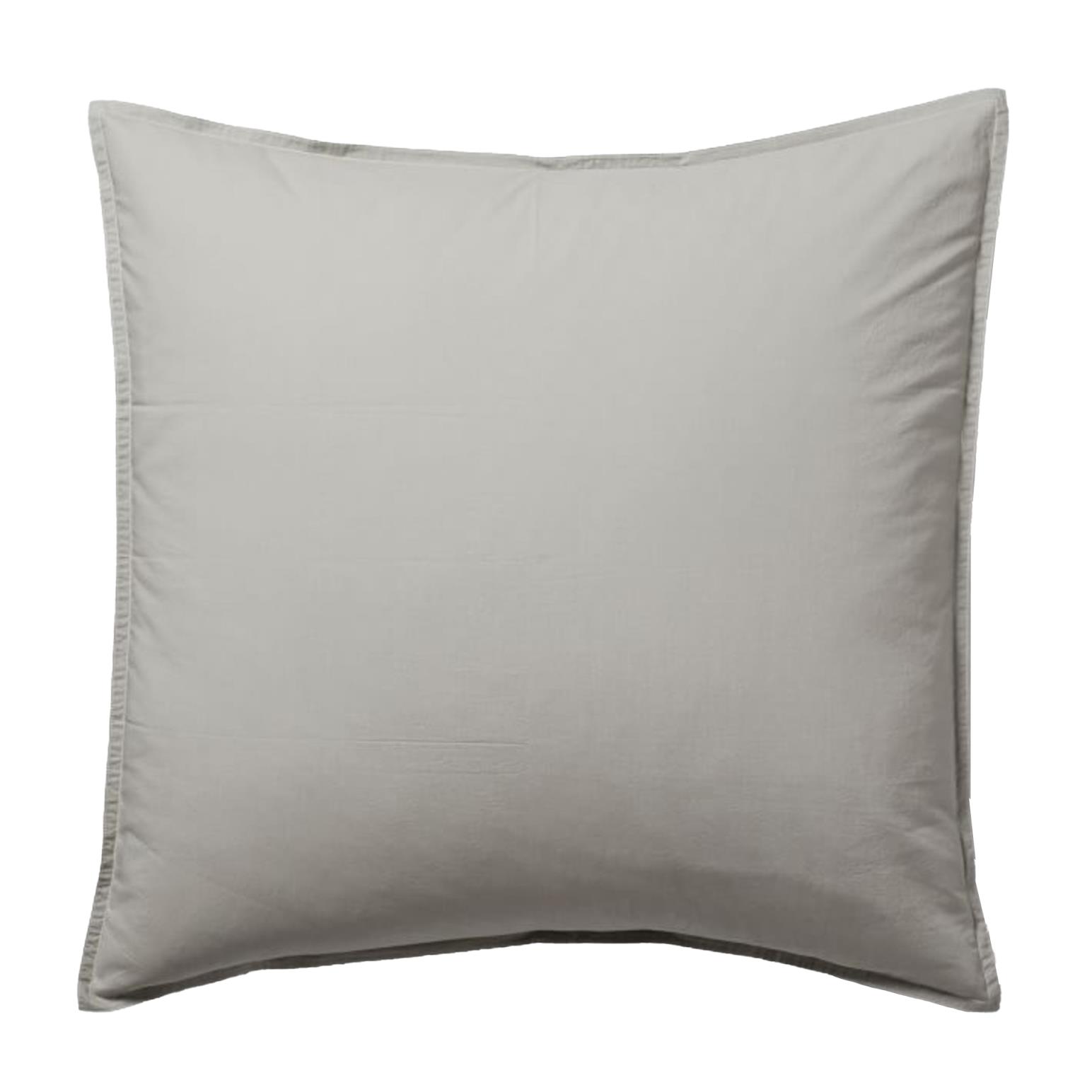 West Elm Organic Washed Cotton Percale Plain Quilt Pillowcase Euro